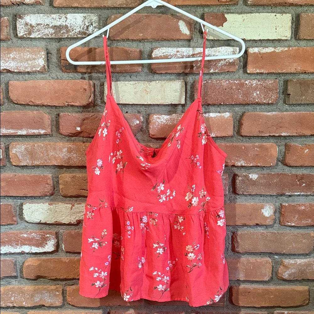 American Eagle Outfitters Coral Floral Camisole